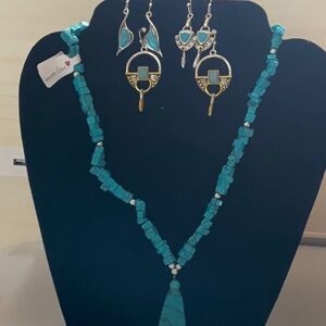 Turquoise Necklace and Earring Set